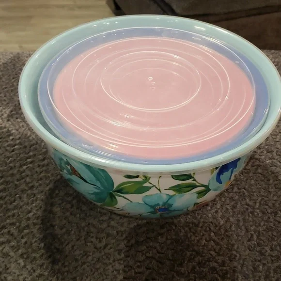 Set of 3 Pioneer Woman Nesting Bowls and Lids - Picture 1 of 5
